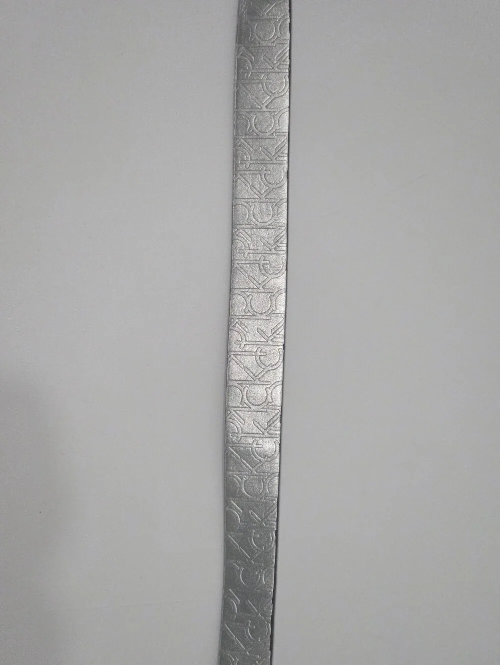Calvin Klein CK Silver Monogram Belt Women’s Fashion Buckle Fair Condition